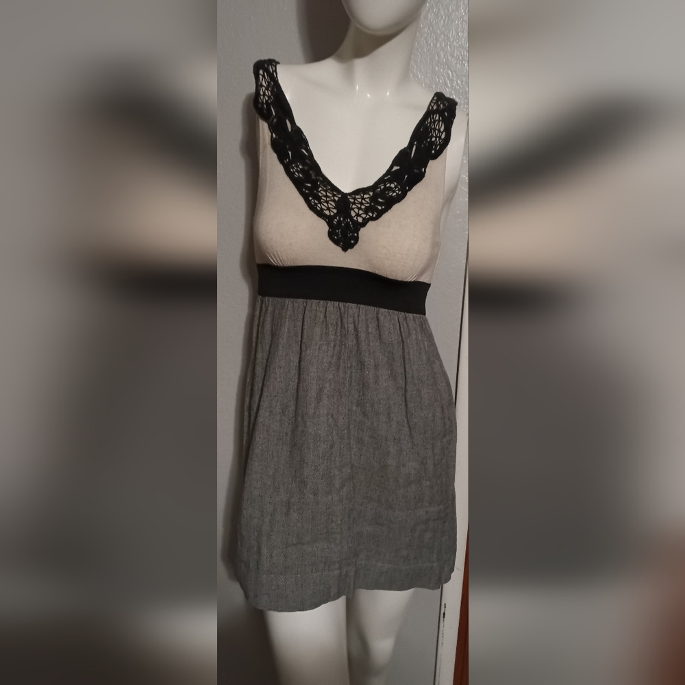 Black and Cream Dress